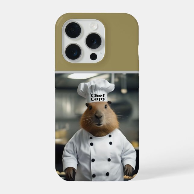 Pastry Prowess: The Culinary Capybara iPhone Case (Back)