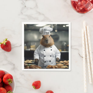 Pastry Prowess: The Culinary Capybara Napkin