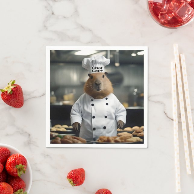 Pastry Prowess: The Culinary Capybara Napkin (Insitu)
