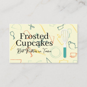 Pastry Whisk Cooking Tools Background Business Card