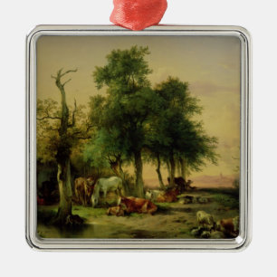 Pasture land metal ornament