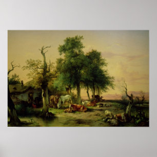 Pasture land poster