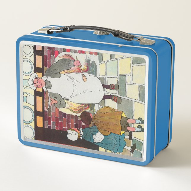 Pat-a-cake, pat-a-cake, Baker's man Metal Lunch Box (Back)