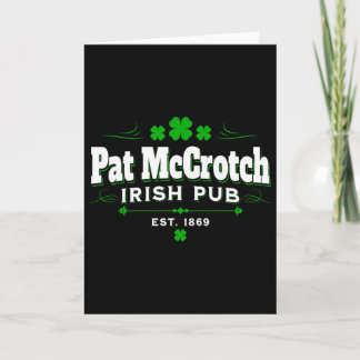 Pat Mccrotch Irish Humour Novelty St Patricks Day  Card