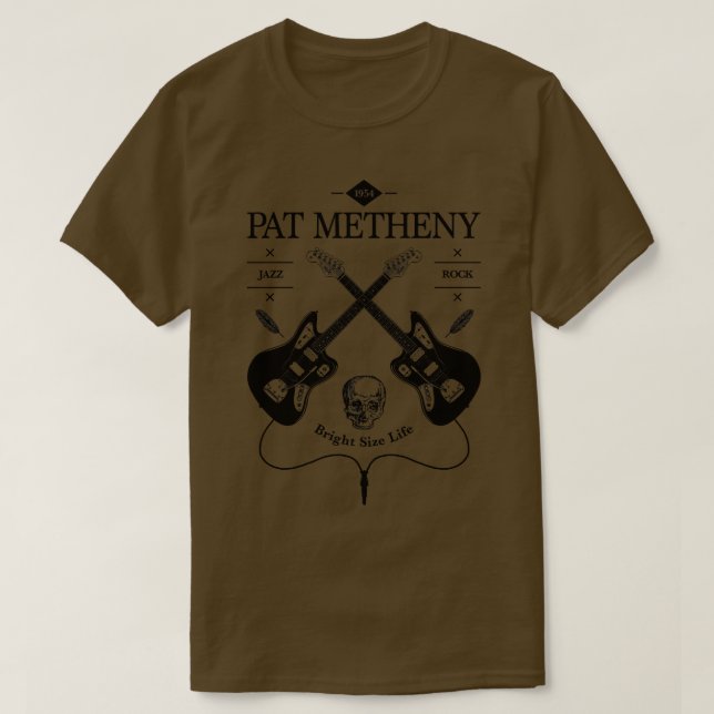 Pat Metheny Guitar Vintage Logo T-Shirt (Design Front)