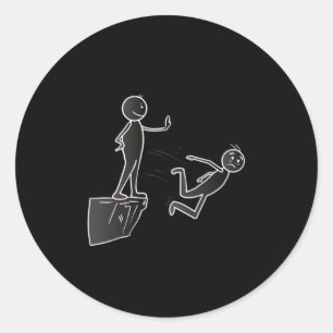 Pat On The Back Classic Round Sticker