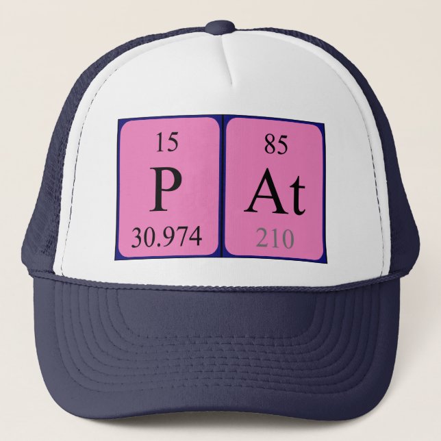 Pat periodic table name hat (Front)