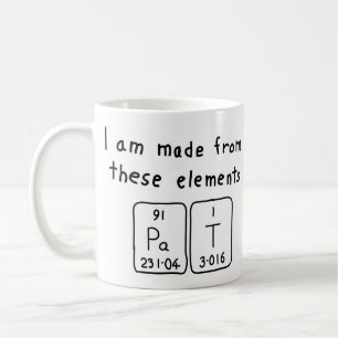 Pat periodic table name mug