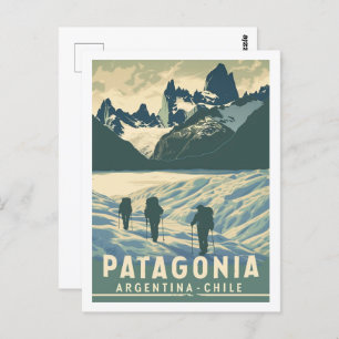 Patagonia Argentina Chilli Vintage Travel Place  Postcard