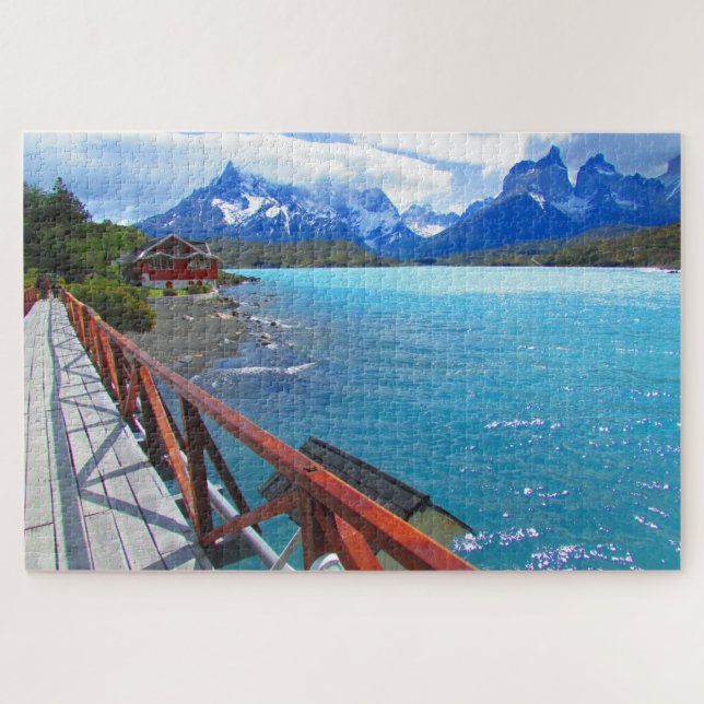 patagonia lake bridge jigsaw puzzle (Horizontal)