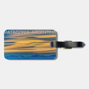 Patagonia Landscape Sunset Scene, Argentina Luggage Tag