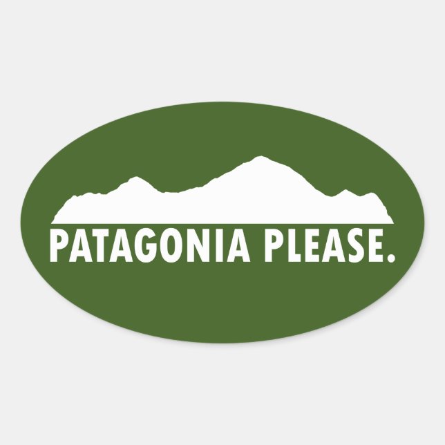 Patagonia Please Oval Sticker (Front)