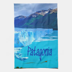 Patagonia South America Glacier and Mountains Tea Towel