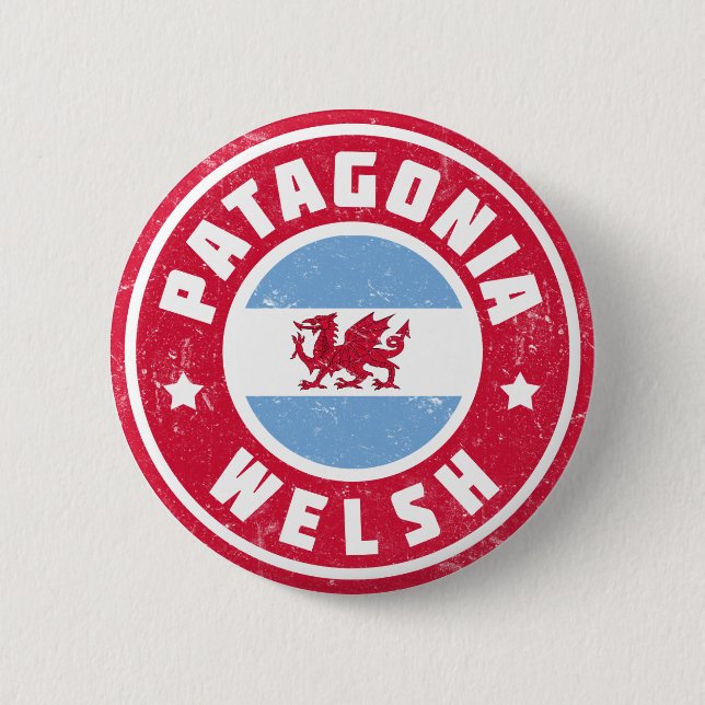 Patagonia Welsh Flag 6 Cm Round Badge (Front)