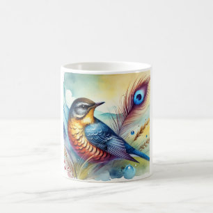 Patagonian Thrush 310824AREF137 - Watercolor Coffee Mug