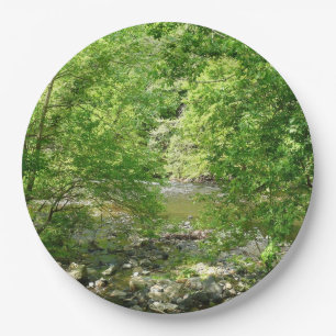 Patapsco River View Maryland Nature Photography Paper Plate