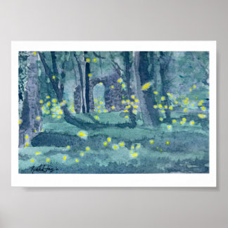 Patapsco Valley Fireflies Poster