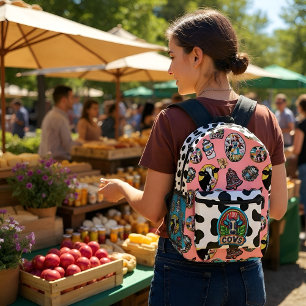 Patch collector- I love Cows Print Cut Sew Bag