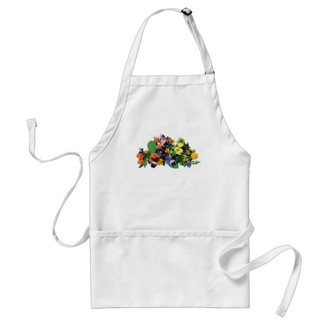 Patch Pansies Standard Apron (Front)