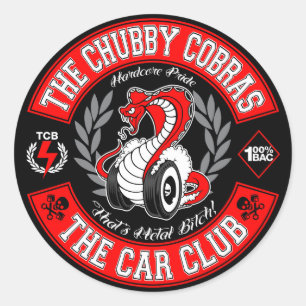 Patch Red 3" Classic Round Sticker