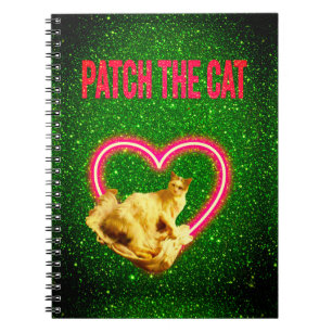 PATCH THE CAT DESIGN GLITTER AND GLAMOUR NOTEBOOK