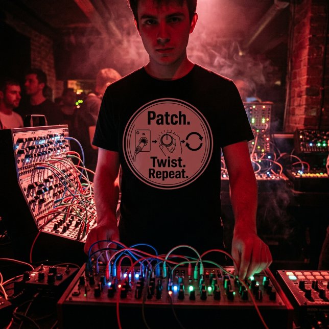 Patch Twist Repeat. – Modular Synthesizer T-Shirt (Creator Uploaded)
