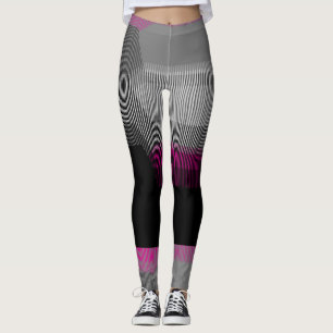 Patched Stripes Leggings