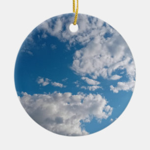 Patches of white cloud ceramic ornament