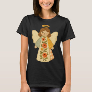 Patchwork Angel Cozy Christmas & Christian Des T-Shirt