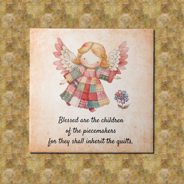 Patchwork Angel Fairy Ceramic Tile (Creator Uploaded)