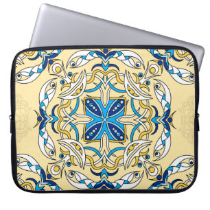Patchwork Arabic Floral Vintage Texture Laptop Sleeve