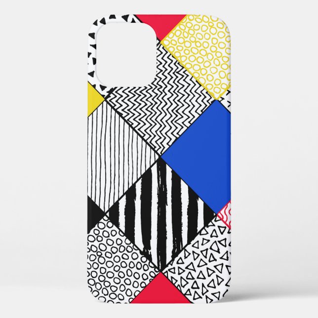 Patchwork background: birds, polka dots. Case-Mate iPhone case (Back)