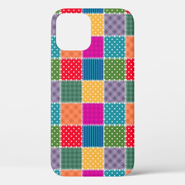 Patchwork Background: Diverse Pattern Mix Case-Mate iPhone Case (Back)
