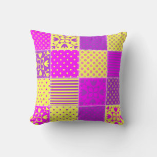 patchwork background with different patterns art,b cushion