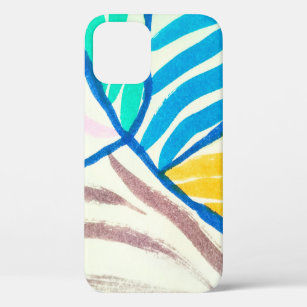 patchwork background with different patterns iPhone 12 case