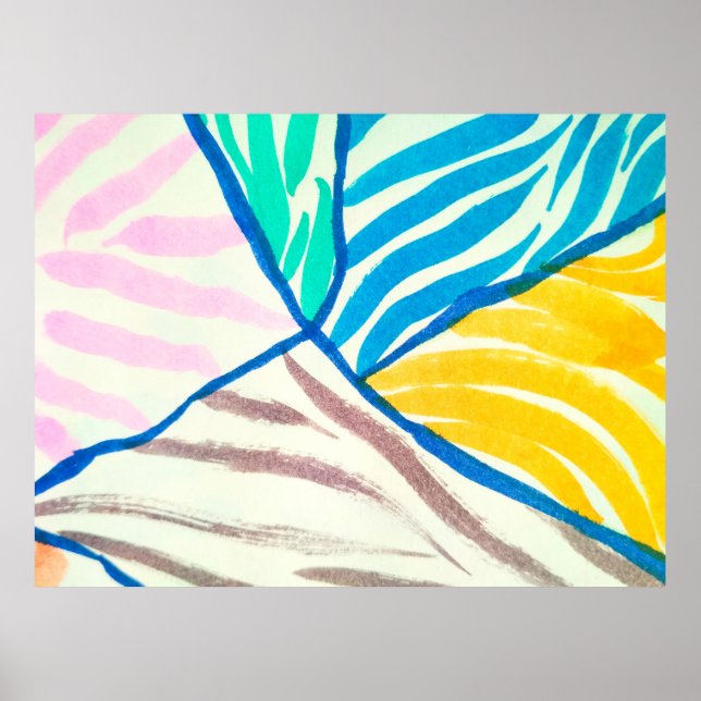 patchwork background with different patterns poster (Front)