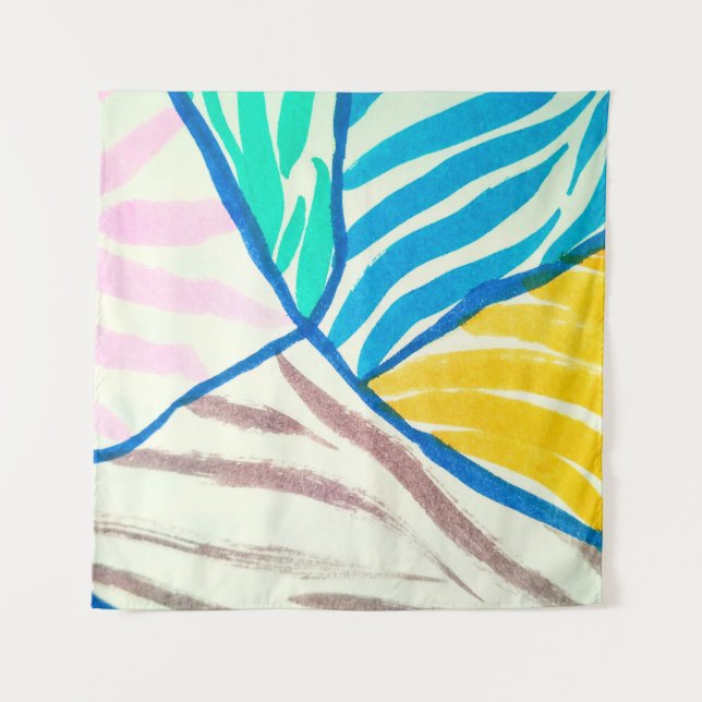patchwork background with different patterns tapestry (Front)