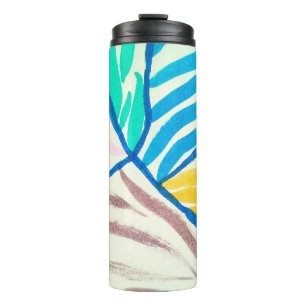 patchwork background with different patterns thermal tumbler