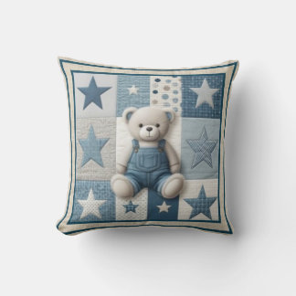 Patchwork Bear Pillow