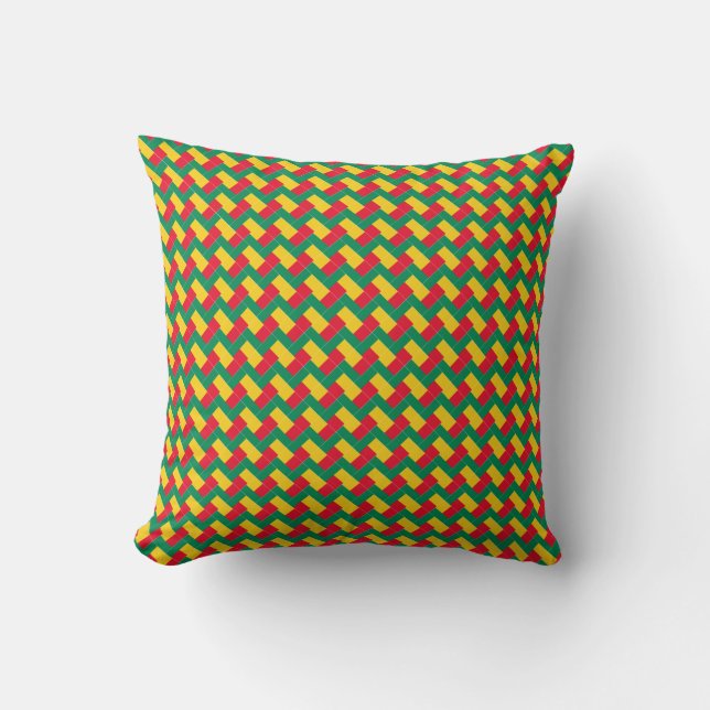 Patchwork Benin Flag Pattern  Cushion (Front)