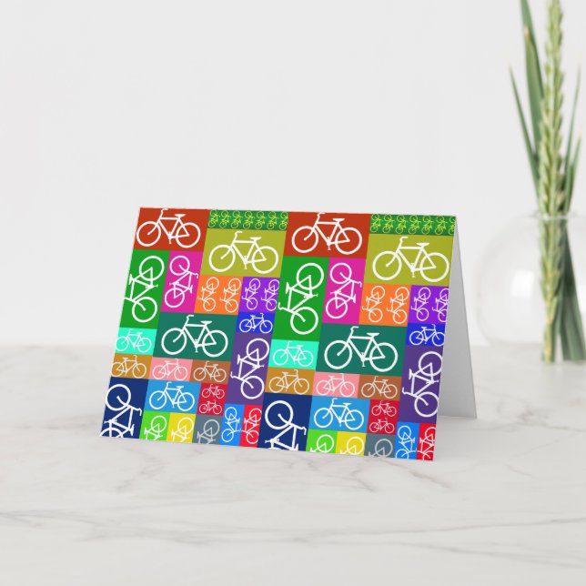 Patchwork Bicycles Art Card (Front)