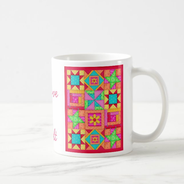 Patchwork Block Quilt Mug (Right)