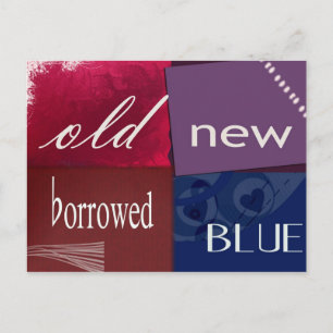 Patchwork bridal shower invitation postcard