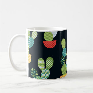 Patchwork Cactus Plants Seamless Pattern Coffee Mug