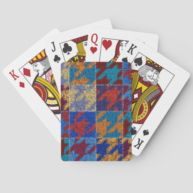 Patchwork canvas: imitation vintage pattern. playing cards (Back)