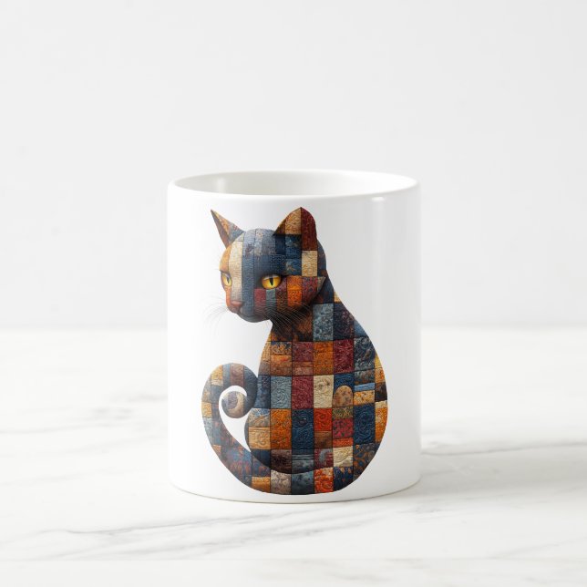 Patchwork Cat Mug (Center)