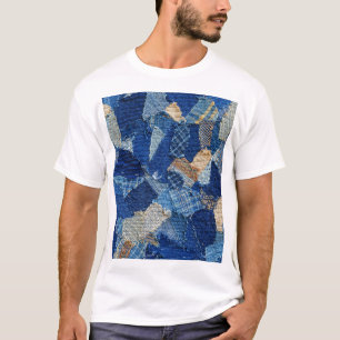Patchwork Chic: Fabric Pattern Fun T-Shirt