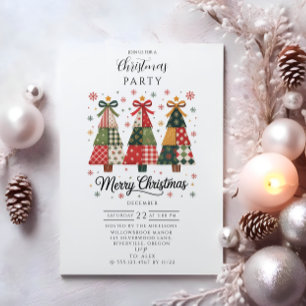 Patchwork Christmas Invitation