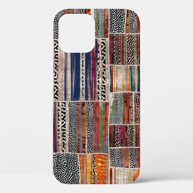 Patchwork collage: mixed quilt pattern. Case-Mate iPhone case (Back)