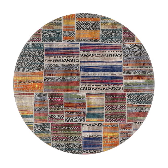 Patchwork collage: mixed quilt pattern. cutting board (Front)